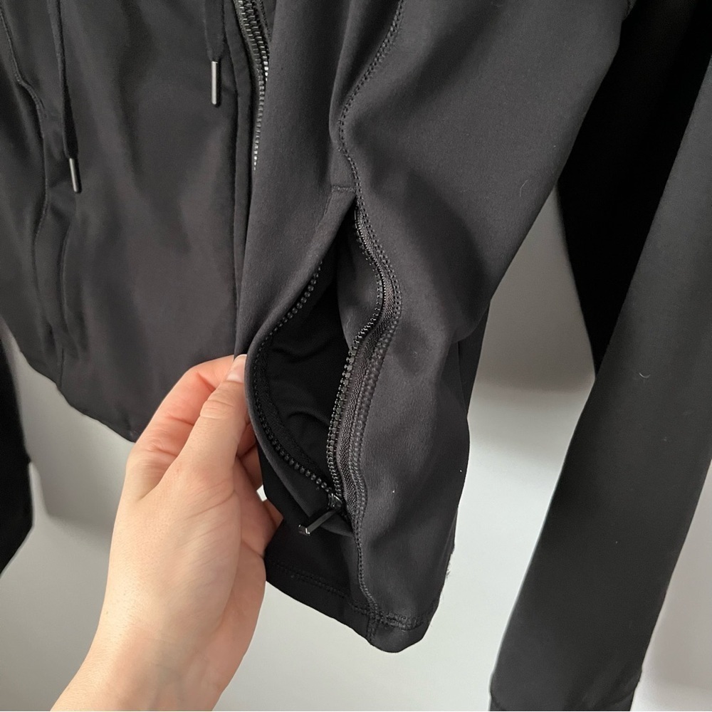 Yogalicious Lux Full Zip Hooded Crop Ink Black Athletic Jacket Size X-Large - Picture 8 of 16